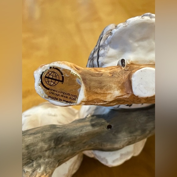 Vintage Owls Figurine Fred Aman Limited Edition 4 Sleepy Owls Branch Enesco - Picture 9 of 14